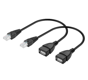 Câble d'extension USB 2.0 femelle vers RJ45 8P4C Ethernet mâle pour routeur, modem <span class=keywords><strong>ADSL</strong></span>, caméra, ordinateur portable, ordinateur de bureau - Product Image 1