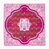 Alfombrilla de Juego de Mahjong Plegable y Portátil con Diseño de León Rosa Moderno, con Guía de Charleston y Superficie Antideslizante para Mahjong Americano