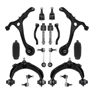 Frenzybro <span class=keywords><strong>16</strong></span> pièces bras de commande avant avec joints à rotule lien de barre stabilisatrice botte de biellette intérieure extérieure pour 2004-2006 TL - Product Image 1