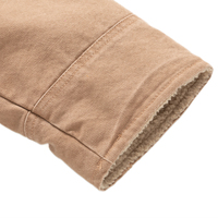 Chaqueta de Trabajo de Invierno Unisex Personalizada de Fábrica, Lona Resistente Marrón, Forro Acolchado de Poliéster Antiviento y Antidesgarro, Oeko-Tex