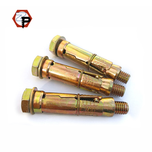 M6 M8 M10 Carbon Steel Yellow Zinc Plated Heavy Duty Rawl <strong>Bolt</strong> 3 Pcs 4pcs Three-piece <strong>Fixed</strong> Anchor <strong>Bolts</strong> - Product Image 1
