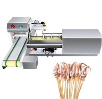 Machine à brochette de viande en bambou pour barbecue