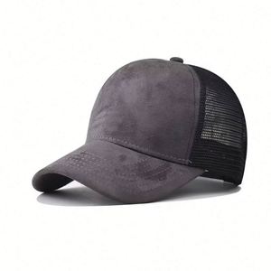 Custom Heat Transfer Printed Logo New Spring Summer Outdoor Baseball Hat Men's Women's Blank Suede Plain Mesh Sporty Formal - Product Image 5