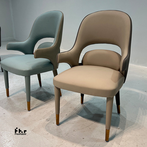 Luxury Modern Contemporary Hollow <b>Back</b> Dining <b>Chair</b> Mixed Material Fully Upholstered for Outdoor Hotel School Commercial Use - Product Image 5