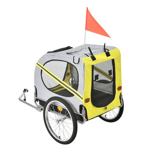 Remorque pour chien pour vélo 130x90x55cm 2 roues rouge chariot pour animaux de compagnie utilisation extérieure - Product Image 4
