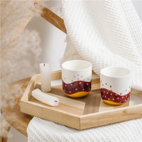 Pot de bougie en porcelaine personnalisé, vintage, européen, pour cadeaux de noël, artisanat, vase en céramique, bougie de luxe