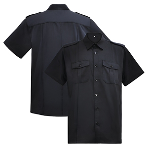 Polo de sécurité pour homme, noir, manches courtes, avec poches poitrine, polyester/coton, pour l'été - Product Image 1