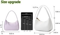 Sac à bandoulière pour femme CYHTWSDJ, mode automne, sac hobo mignon, mini pochette, fermeture éclair, doublure imperméable en PU