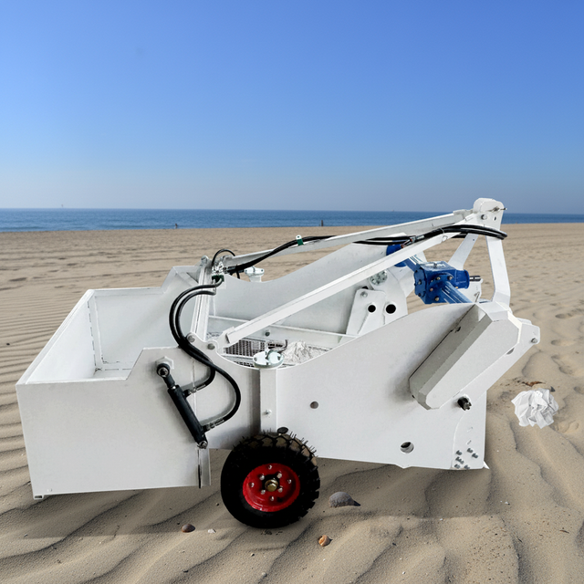 Self-Propelled Beach Cleaner with Vibrating Screen Magnetic Separator Gear & Motor for High Digging Power Debris Removal