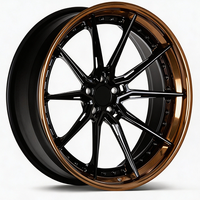 Rines Forjados de Lujo de 2 Piezas con Diseño Multirradio Pintados a Medida de 19, 20, 21 y 22 Pulgadas, 5X114.3 5X112, con Logotipo Personalizado para BRZ Golf R