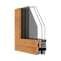 Puertas y Ventanas de Madera, Ventana Abatible de Madera de Roble con Revestimiento de Aluminio en Oferta