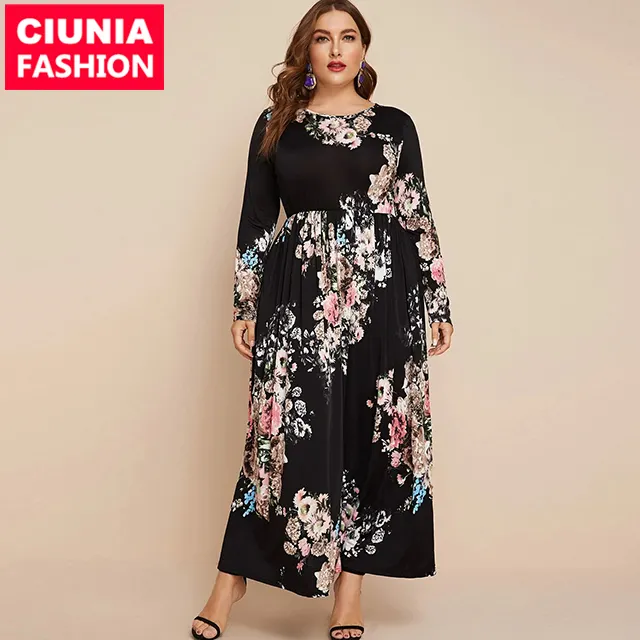 5089 # Nieuwe Bohemen Kleding Vrouwen Plus Size Maxi Jurken