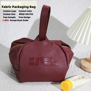New Design Pu Leather <b>Makeup</b> Pouch Luxury Custom Logo Printed Waterproof Travel Leather Handle Cosmetic <b>Bag</b> - Product Image 2