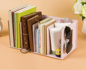 Support de livre simple à faire soi-même pour étudiants, étagère en bois, table de bureau, organisateur de dossiers de bureau, étagère de rangement pour DVD - Product Image 6