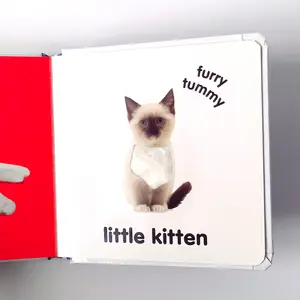 Buku pendidikan anak TK, montesori sensorik pendidikan 3d bayi anak kucing papan sentuh buku cetak - Product Image 4