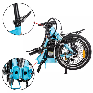 Bicicleta eléctrica plegable de 350W para adultos con batería de 36V Bicicleta de cercanías electrónica inteligente para almacenes en <span class=keywords><strong>California</strong></span> - Product Image 2