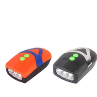 Lumière avant et arrière de vélo, sonnette, 2 en 1, feu arrière de vélo, alarme de guidon de vélo, haut-parleur, lampe frontale