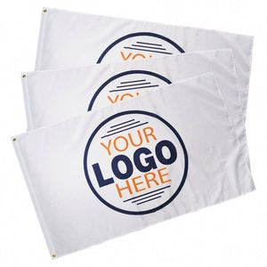Drapeaux et bannières promotionnels personnalisés avec logo blanc en tissu de qualité supérieure, vente en gros d'usine - Product Image 5