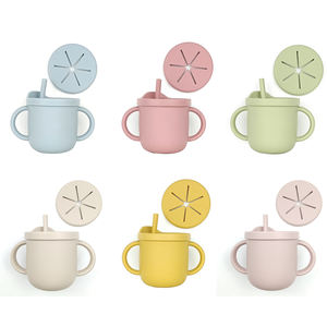 Keluaran baru cangkir bayi anti bocor sublimasi bayi bebas Bpa cangkir makanan ringan dengan tutup 2 in 1 cangkir makanan ringan dan minuman - Product Image 6