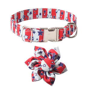 Nuevo Collar para Mascotas con Diseño de Bandera para el Día de la Independencia, Collar para Perro Totalmente Metálico Plateado - Product Image 5