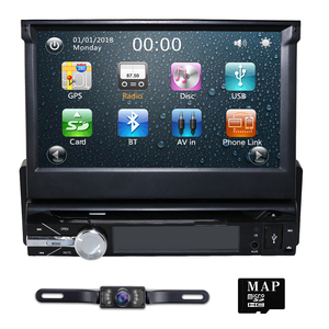 Bán Buôn Moq Thấp Car DVD <span class=keywords><strong>Player</strong></span> Âm Thanh Phổ Stereo Video 7 Inch Retractable Màn Hình Cảm Ứng Gps Car Đài Phát Thanh - Product Image 1