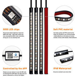 LED Lumière Ambiante SMD 5050 RVB Intérieur LED Lampe D'ambiance De Voiture A MENÉ La Bande Légère - Product Image 4