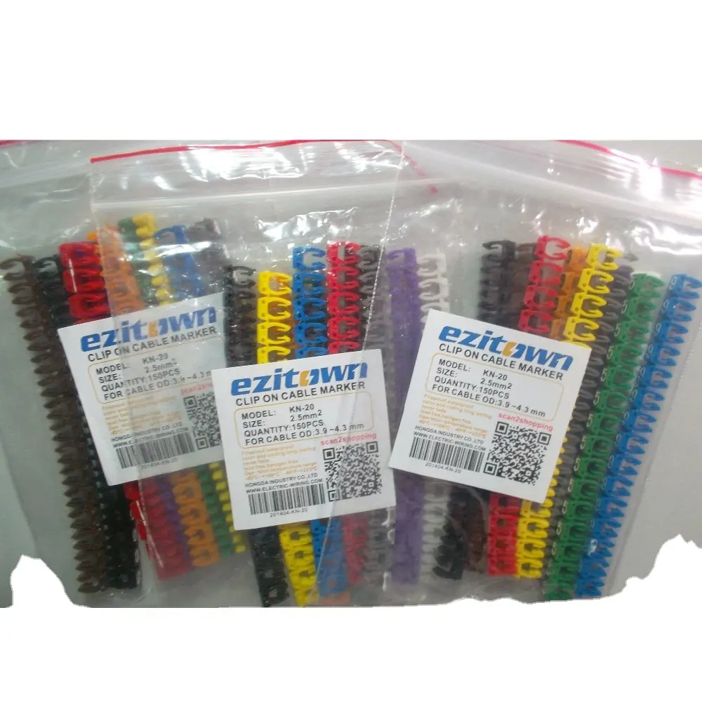Плоский кабельный маркер KN POM для электрического провода 1,5 мм 2,5 мм 4,0 мм 6,0 мм