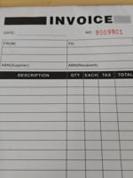 Livre de commandes de reçus de factures autocopiants personnalisés en 2 parties, 50 ensembles de livres pour le livre de vente de factures pro forma de papier commercial