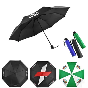 Goedkope Reis Draagbare Winddichte Promotie Opvouwbare Paraplu Designer Logo Print Custom Opvouwbare Paraplu Voor De Regen