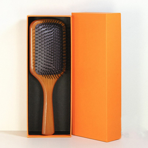 Cepillo de pelo de <span class=keywords><strong>madera</strong></span> al por mayor, cepillo cuadrado ovalado tipo pala con cerdas, peine <span class=keywords><strong>para</strong></span> el cabello <span class=keywords><strong>para</strong></span> mujeres y hombres, masajeador de cuero cabelludo - Product Image 6