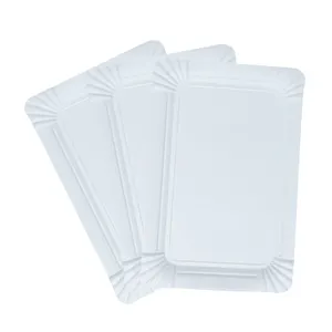 New Disposable thickened paper cake plate party supplies food tray White Square Flat Plate Dinner Plate