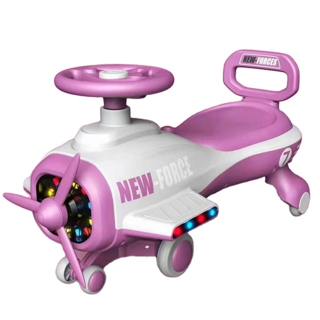 Children's Magic Swing Car Toy Plastic Wiggle Plane with PU Wheel for Outdoor Park Driving Ride-On Toy for Kids for Sale