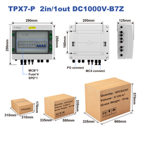 Boîtier de Combinaison Solaire TYPLE TPX7-P 2 Entrées/1 Sortie DC1000V IP65 avec Courant Nominal de 63A pour Systèmes d'Énergie Solaire