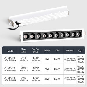 Magasin de bureau à domicile commercial moulage sous pression en aluminium blanc 10W 20W 30W plafond encastré LED Downlight - Product Image 6