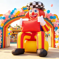 Clown gonflable personnalisé avec panneau vierge, modèle de dessin animé gonflable pour défilé de carnaval, événement, publicité, décoration