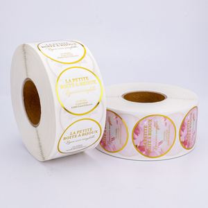 สติกเกอร์กระดาษลายทองคำทรงกลมสำหรับบรรจุภัณฑ์เครื่องประดับ La Petite Boite A Bijoux - Product Image 5