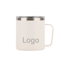 Mug de table isotherme à double paroi SUS304 de 400 ml avec poignée, tasse à café réutilisable pour le bureau, la maison et les boissons quotidiennes