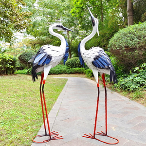 Sculptures d'oiseaux de Noël en métal en gros, grandes décorations de <span class=keywords><strong>jardin</strong></span>, style Art Déco, faites à la main, finition peinte imperméable, ornements de <span class=keywords><strong>jardin</strong></span> sur mesure - Product Image 3