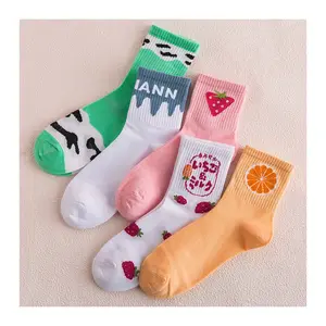 Socks Uron Custom Socks Soft Cotton Popular Couples Cartoon Women Girl Custom Socks Made in China