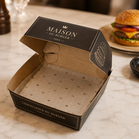 Emballage alimentaire jetable écologique personnalisé imprimé en usine, boîte en papier pour frites, poulet, hamburgers