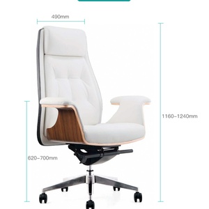 Genuine Leather Director Chair CEO Office Chair Revolving Luxury Big boss Executive Office Chair Furniture MEETCO - Product Image 2