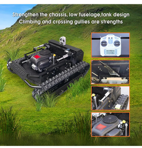 Tondeuse à gazon tout-terrain <span class=keywords><strong>Robot</strong></span> automoteur multifonctionnel sur chenilles Télécommande 4 temps Télécommande Tondeuse à gazon - Product Image 3