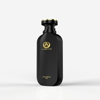 Bouteille en verre de parfum de 100ml de jet de couleur bleue d'impression personnalisée vide créative moderne de luxe pour les hommes