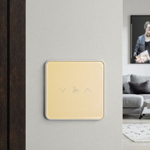 <span class=keywords><strong>T2</strong></span> Tuya WiFi pour maison intelligente 1 Gang tactile panneau de verre interrupteur en gros 10A Max. Courant 250V Max. Commutateur de ventilateur neutre de tension - Product Image 2