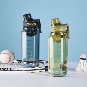 Botella de Agua Deportiva Motivacional con Boca Ancha, Antiderrames y Correa para Gimnasio y Fitness, para Regalo de Navidad, Botella de Plástico para Bebidas al Aire Libre - Product Image 6
