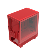 ALSEYE New Design Computer Case RAMS 2.0(Red) M-ATX Red Color PC Case with Fan Speed