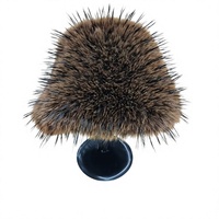 Nouveau Chapeau de Pêcheur en Fausse Fourrure de Renard Respirant, Tendance Transfrontalière, Couleur Argent-Bleu, Chapeau Tibétain Épais en Fausse Fourrure