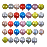 MTF — ballon rond or Laser 4D de 22 pouces, vente en gros, en feuille d'aluminium, à hélium, pour fête d'anniversaire mariage, saint-valentin