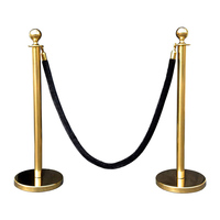 Poteau de barrière de file d'attente Xuxuan en acier inoxydable 201 poli avec corde, modèle Crown Top