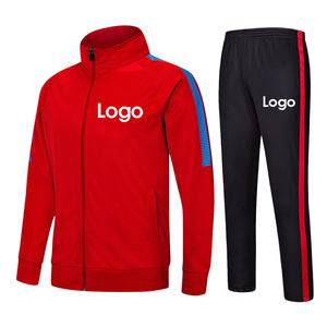 Tute da ginnastica di alta qualità per uomo da <span class=keywords><strong>calcio</strong></span> con cerniera intera tuta da ginnastica per abiti personalizzati Set Fitness Jogger 2 pezzi - Product Image 4